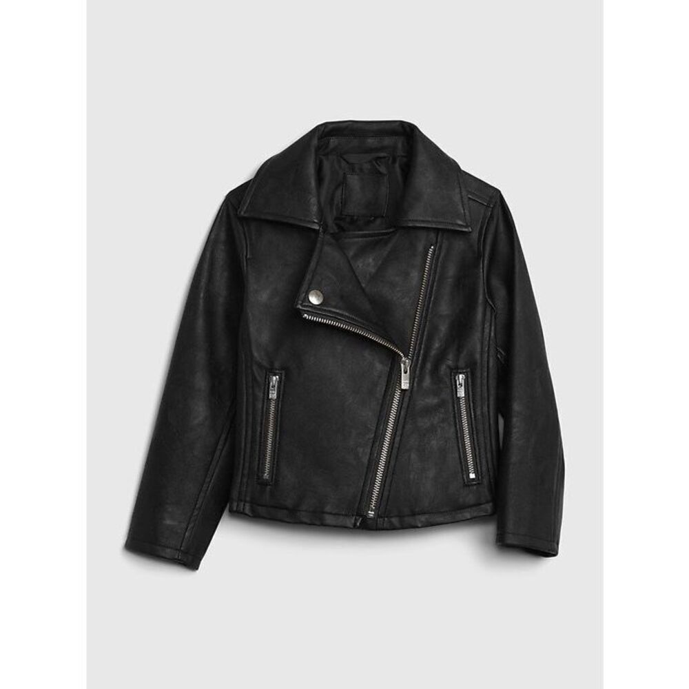 Baby GAP Toddler Faux Leather Moto Jacket Size 3T